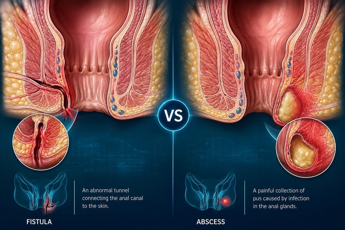 Anal fistula or abscess? Differences and modern treatment